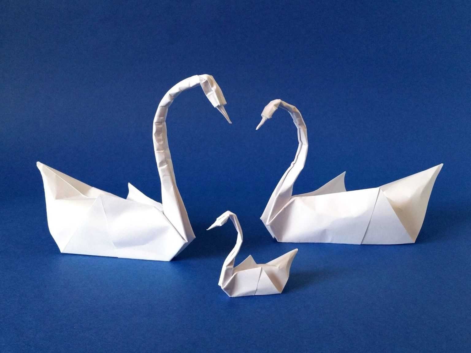 Оригами лебедь (45 фото)