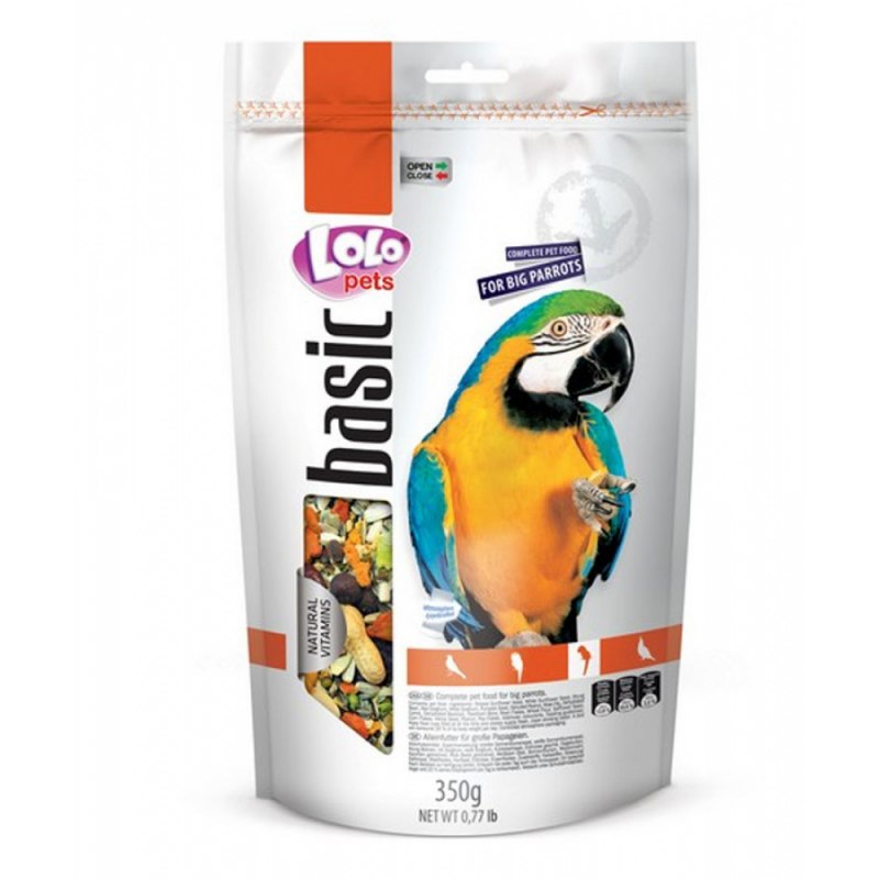 Lolo Pets корм для крупных попугаев, 350 г