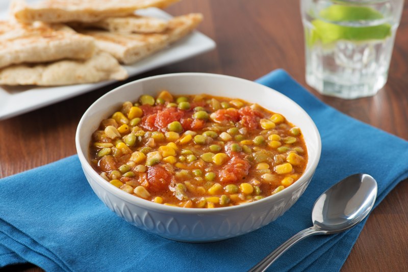 Чечевица тушеная с овощами