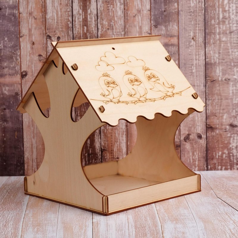 Кормушка для птиц сборная дерево 18*16*15см 4923744