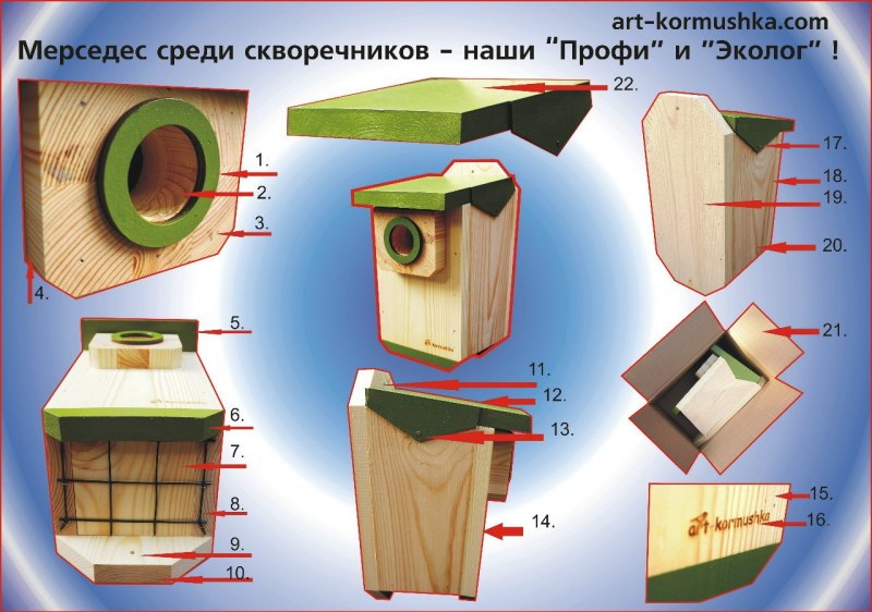 Скворечник срубовый
