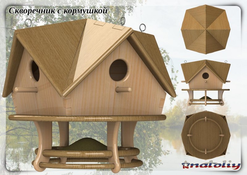 Скворечник чертеж необычный
