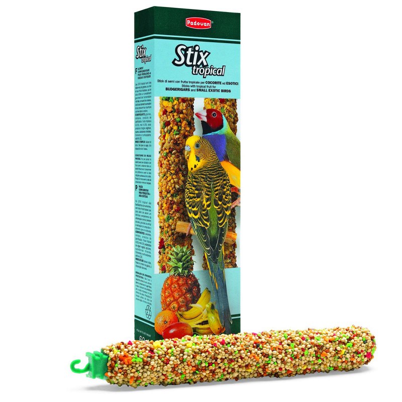 Padovan Stix Tropical палочки для попугаев и экзотов с фруктами 60 гр 2шт