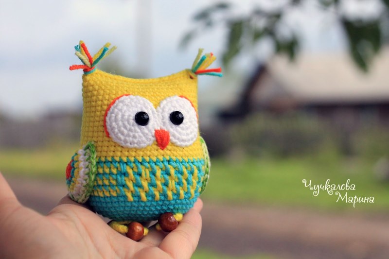 Вязаные Совы крючком амигуруми
