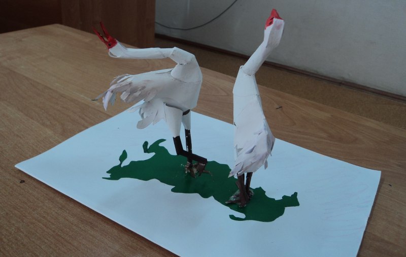 Белый журавль поделка