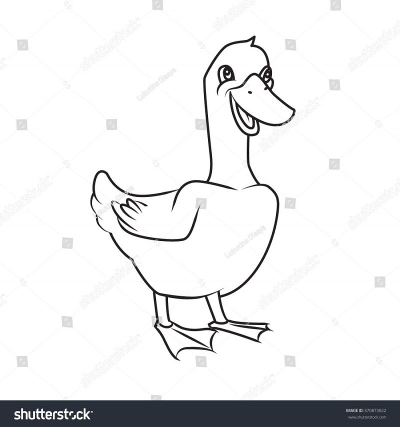 Гусь раскраска