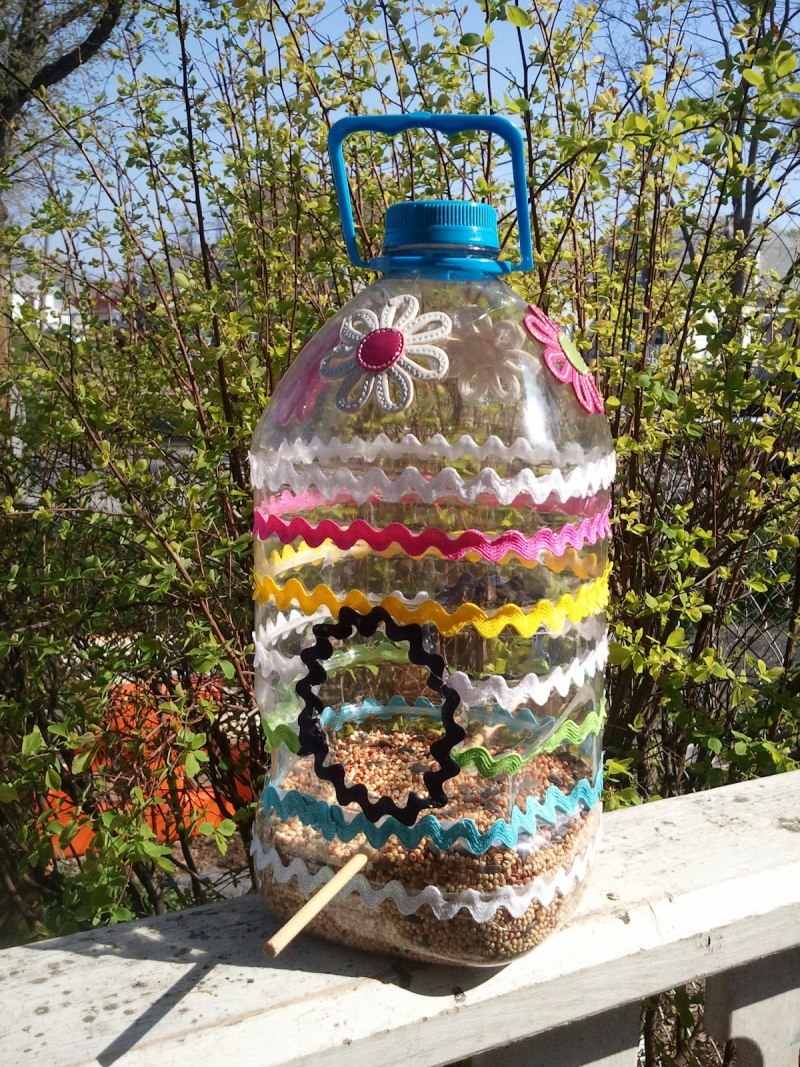 Кормушка для птиц из пластиковой бутылки