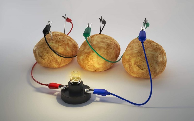 Батарейка из картошки