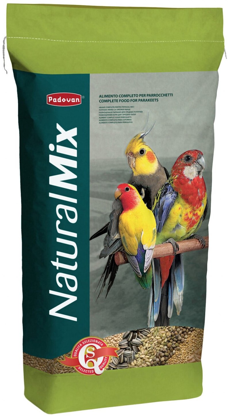 Padovan natural Mix parrocchetti корм для средних попугаев 850гр
