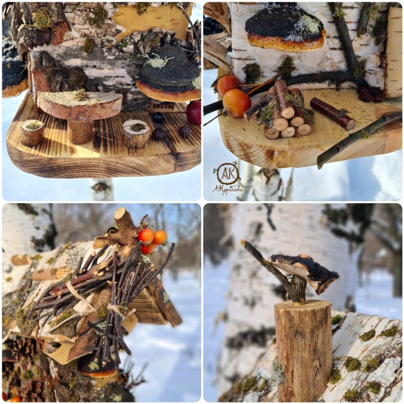 Кормушка с зимним принтом