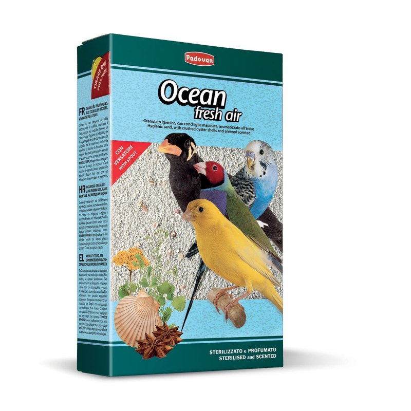 Добавка в корм Padovan био-песок Ocean Fresh Air для декоративных птиц