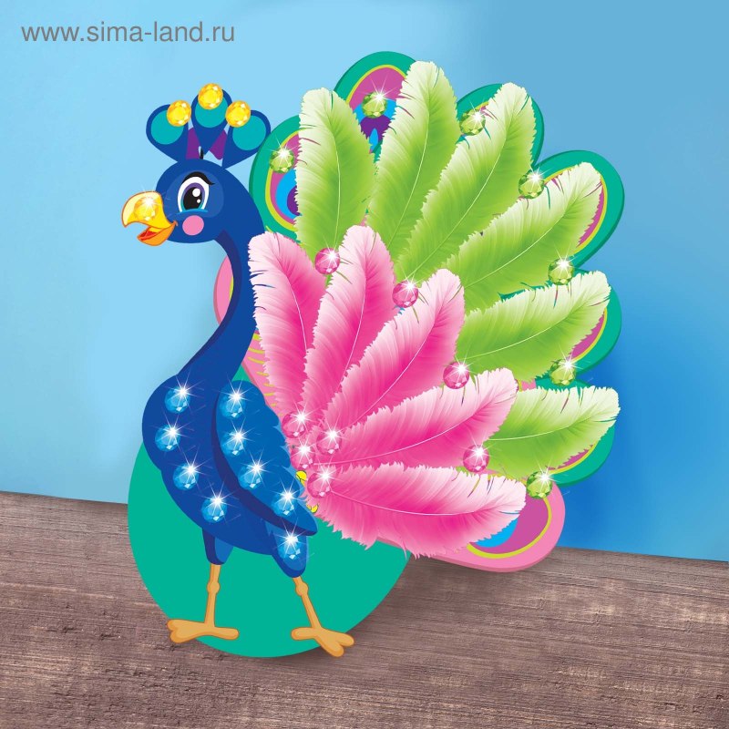 Павлин из бумаги схема