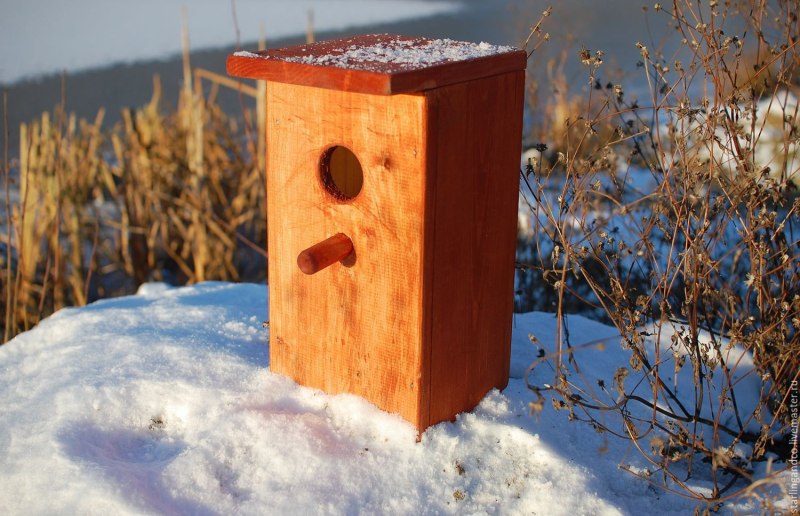 Скворечник из спилов