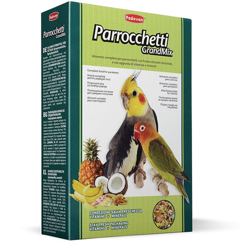 Padovan 400гр корм основной для средних попугаев Grandmix parrocchetti