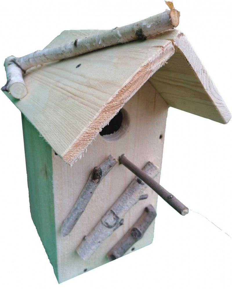 Скворечник Bird домик с планкой 23х22х32см