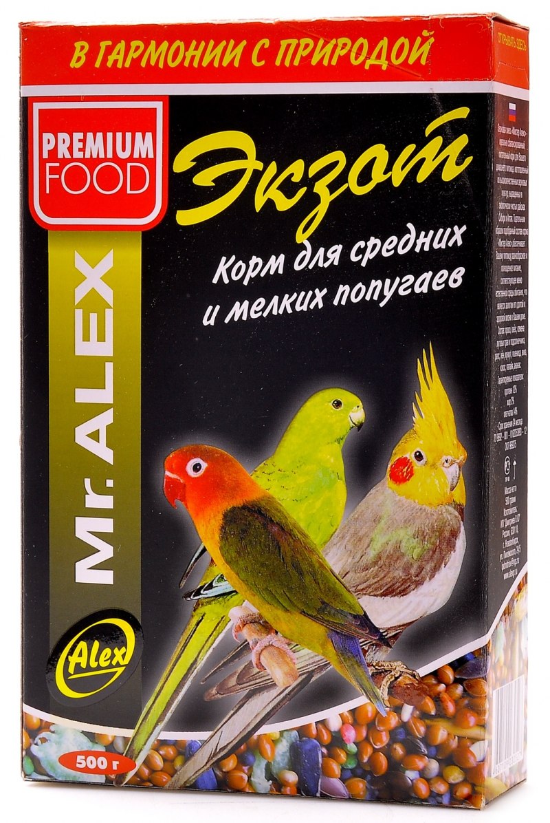 Корм для попугаев состав