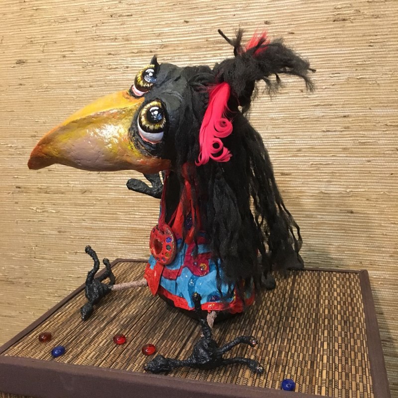 Смешная ворона игрушка