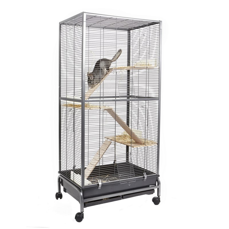 Клетка для птиц Sky Rainforest Santa Fe II Antique, светло-серый, 87*56*175 см