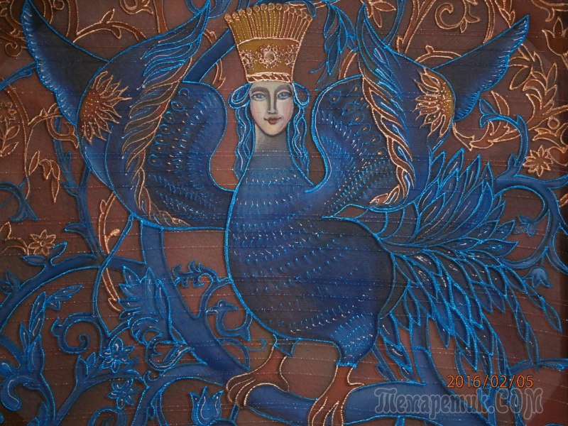 Птица Гамаюн брошь