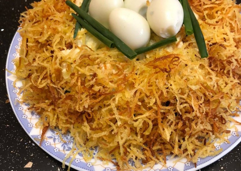 Салат гнездо куропатки фото