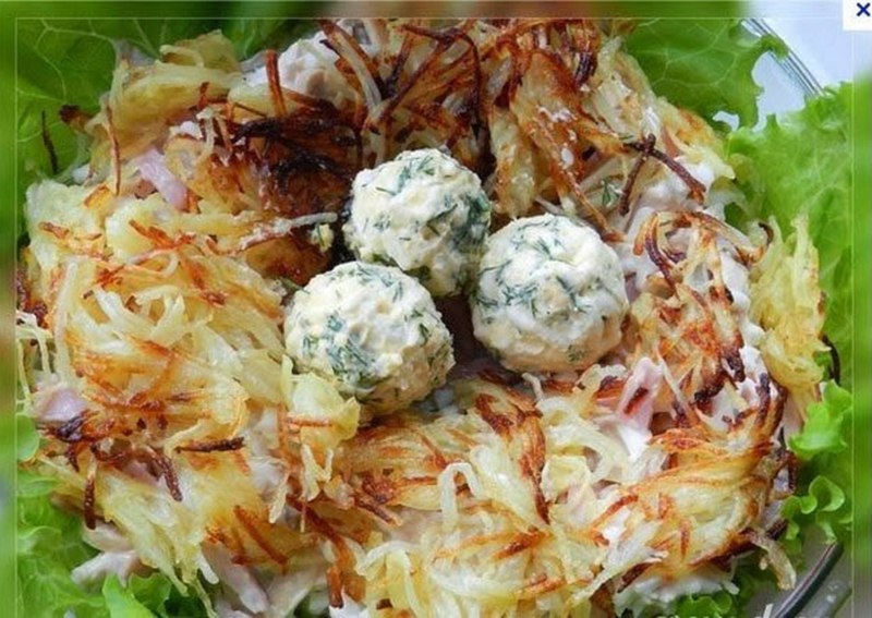 Гнездо глухаря салат Salad