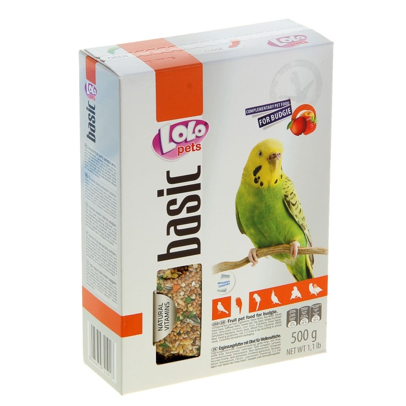 Lolo Pets корм д/волн попугаев 500 г. полнорационный