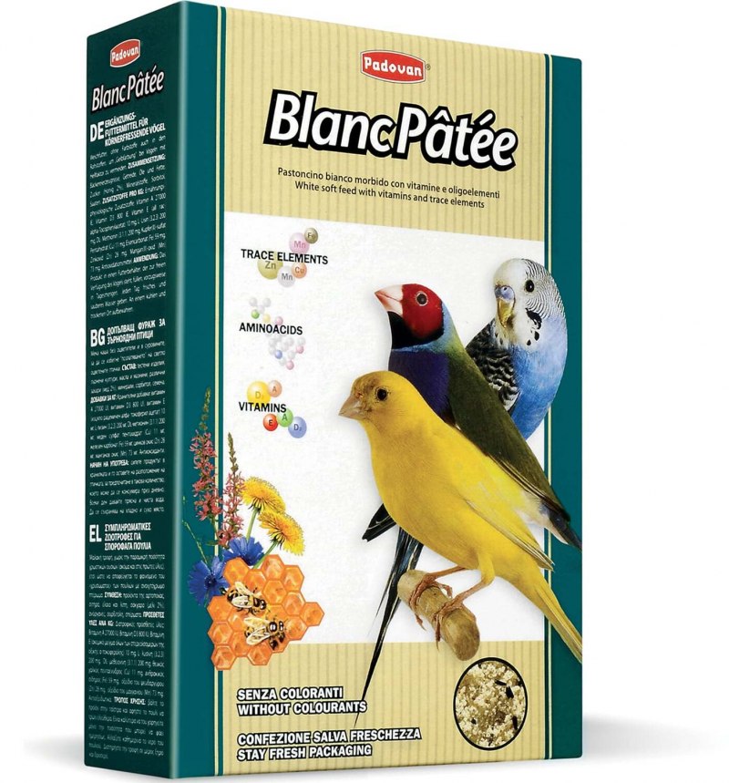 Padovan Blanc patee корм дополнительный с медом для птиц 300 г