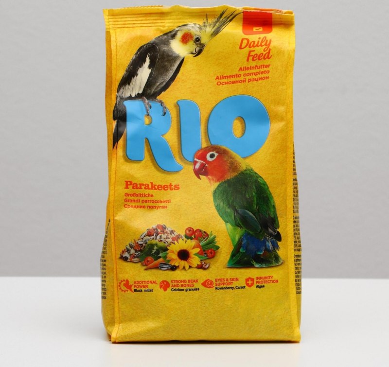 Rio, корм для средних попугаев, 500 гр