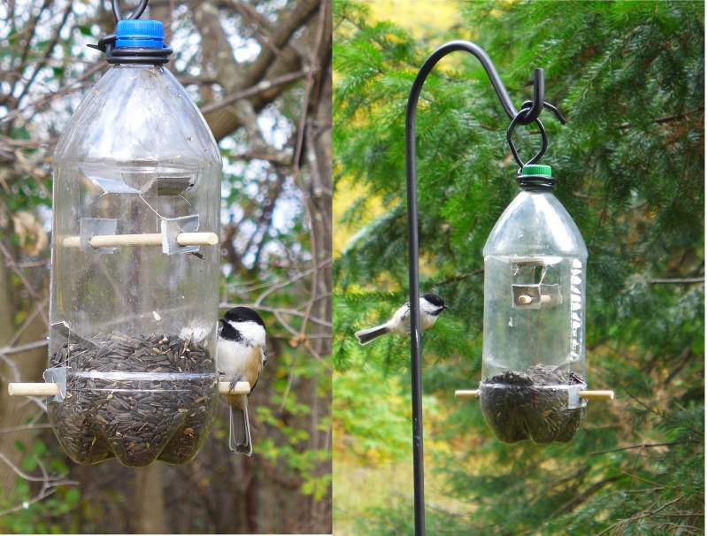 Кормушка для птиц из пластиковой бутылки пошагово (49 фото)