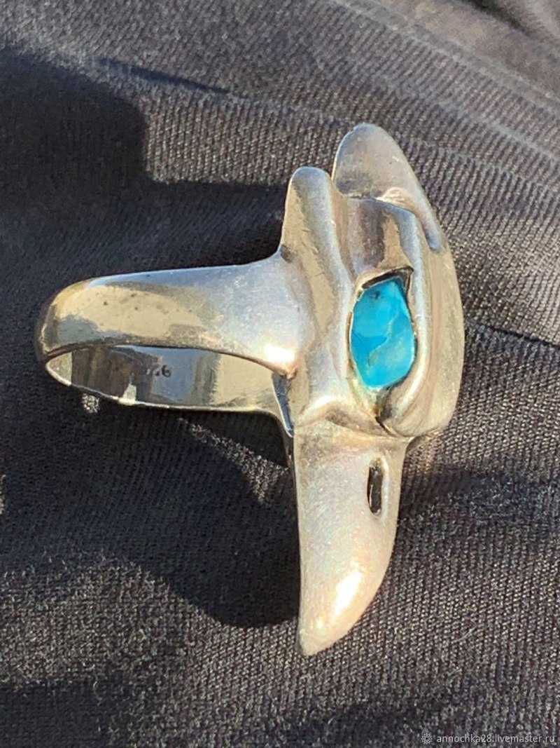 Серебряная птичка с кольцом 88410s