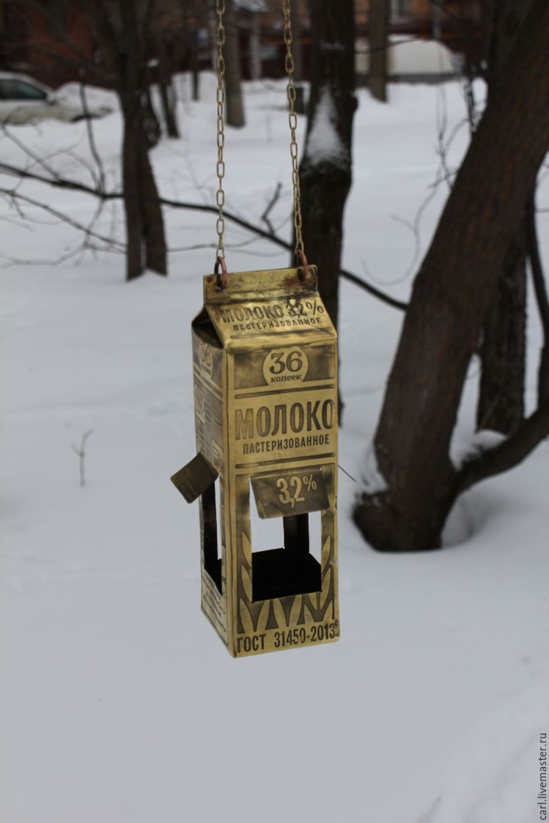 Кормушка для птиц пакет молока
