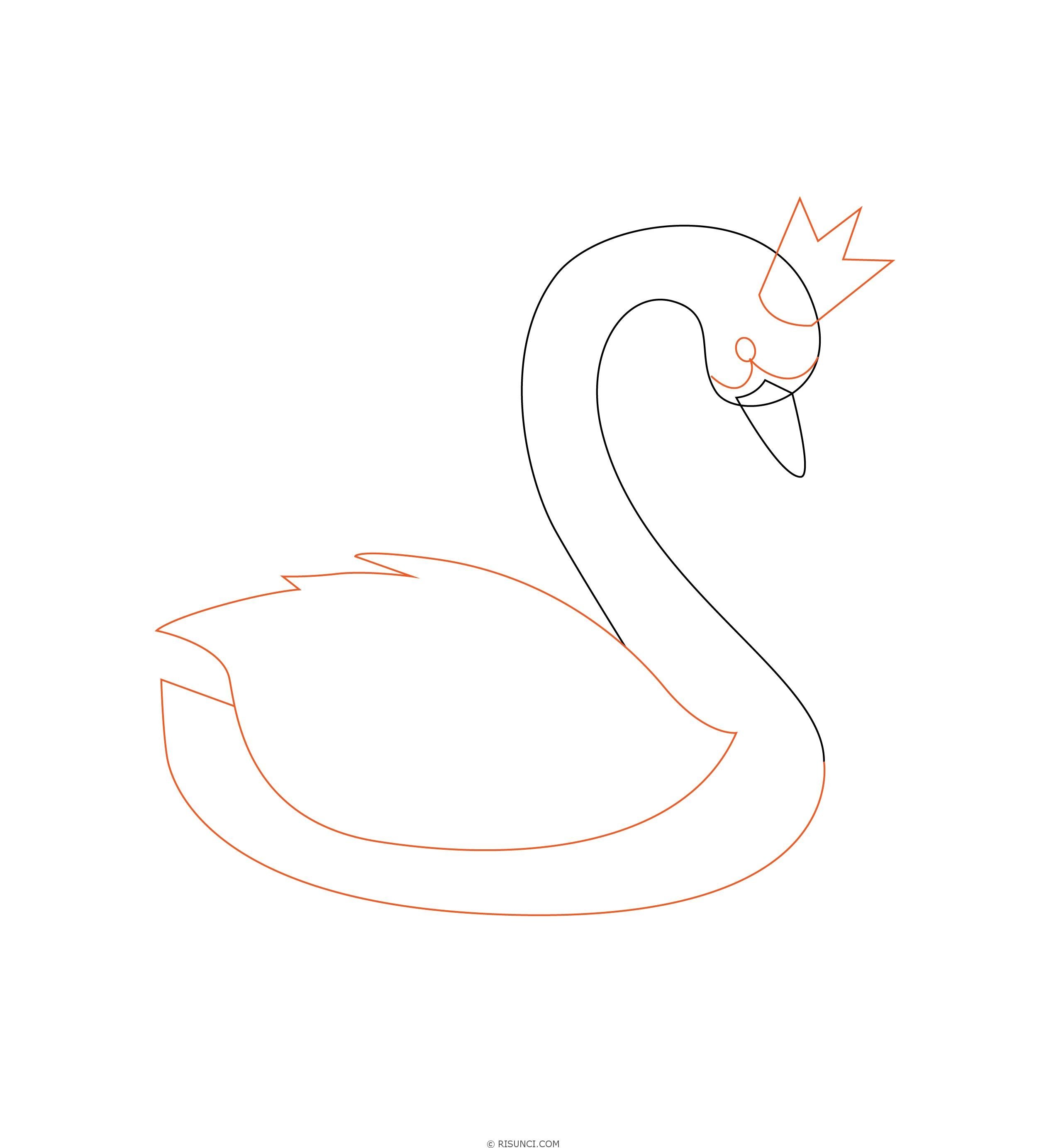 Как рисовать лебедя