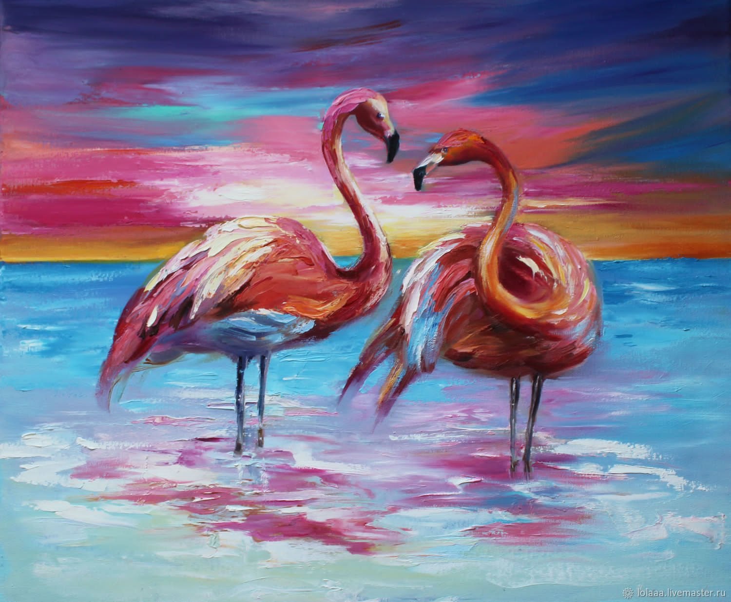 Просто красивые картины. Фламинго мастихином. Фламинго картина мастихином. Фламинго живопись акрилом. Фламинго живопись масло.