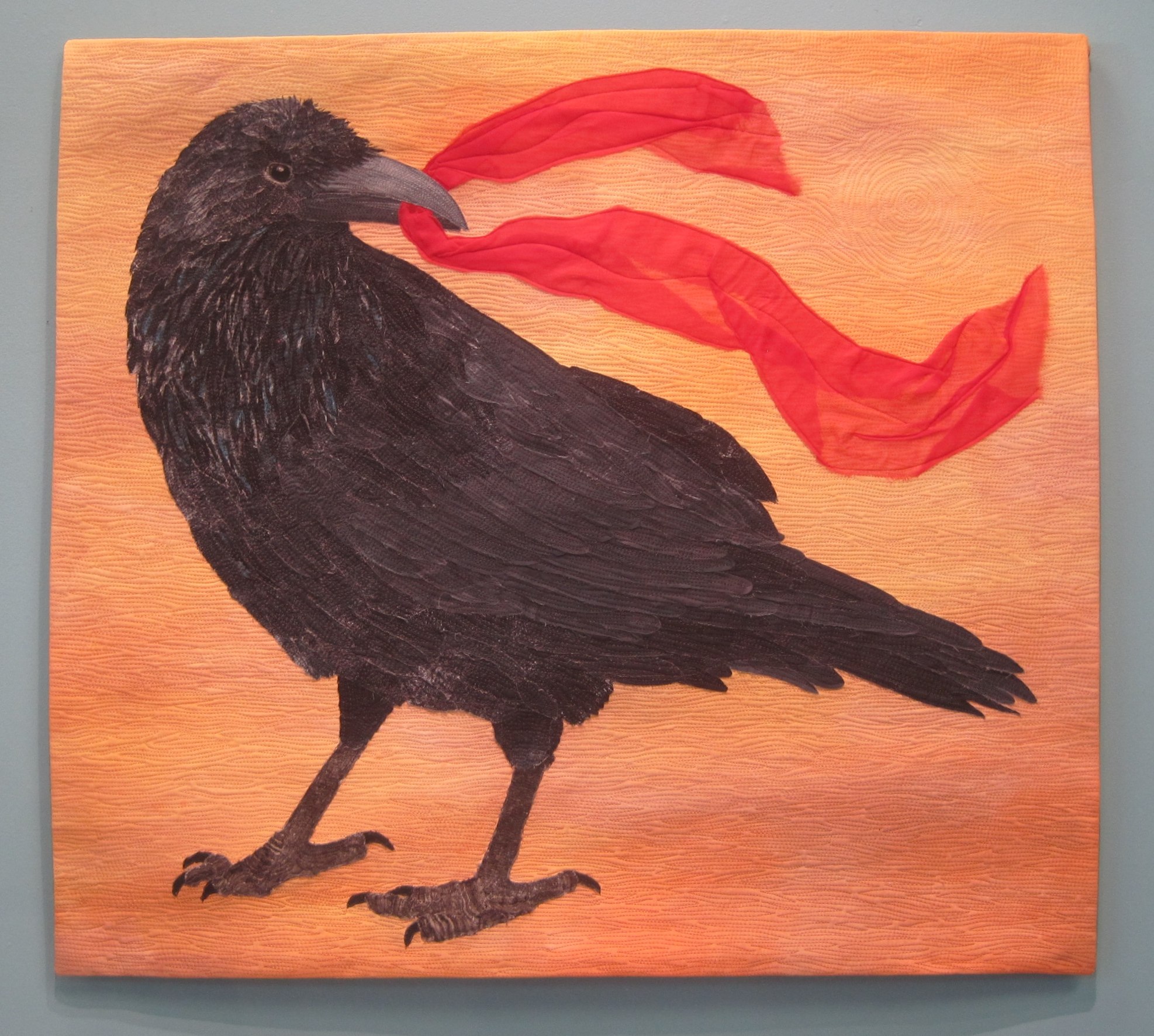 Картина ворона красками для детей