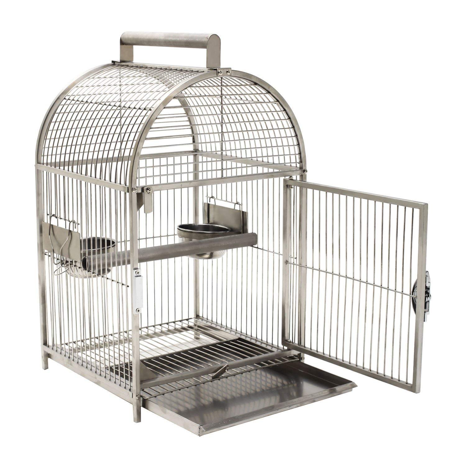 Клетка без птицы. Клетка для птиц Kings Cages ATS 1719 Aluminum small Travel Carriers Cage Parrot Bird Toy Toys. Клетка для птиц 27,5*19,5*25 см Пд / 89220. Клетка для крупного попугая.