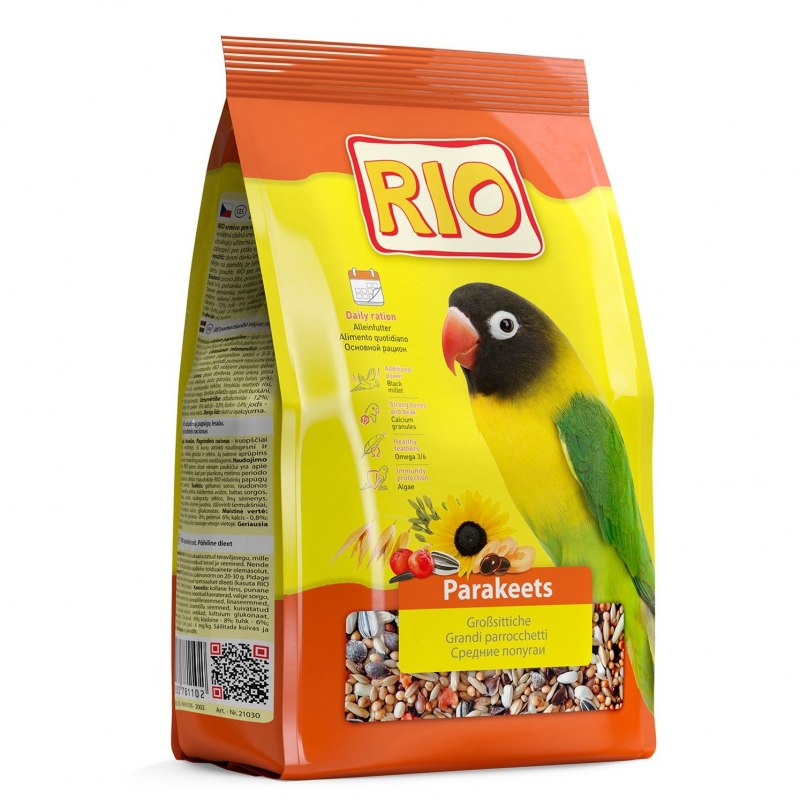 Rio, корм для средних попугаев, 500 гр