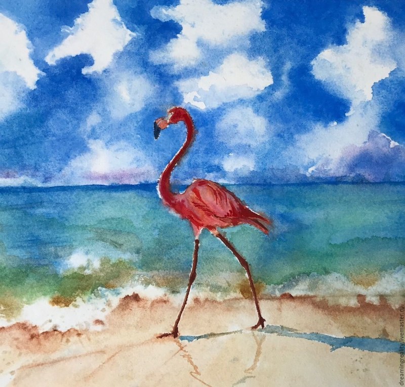 Рисование Фламинго