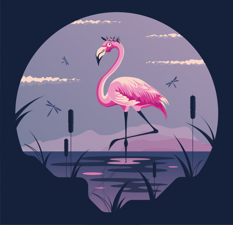 Easy to draw Flamingo