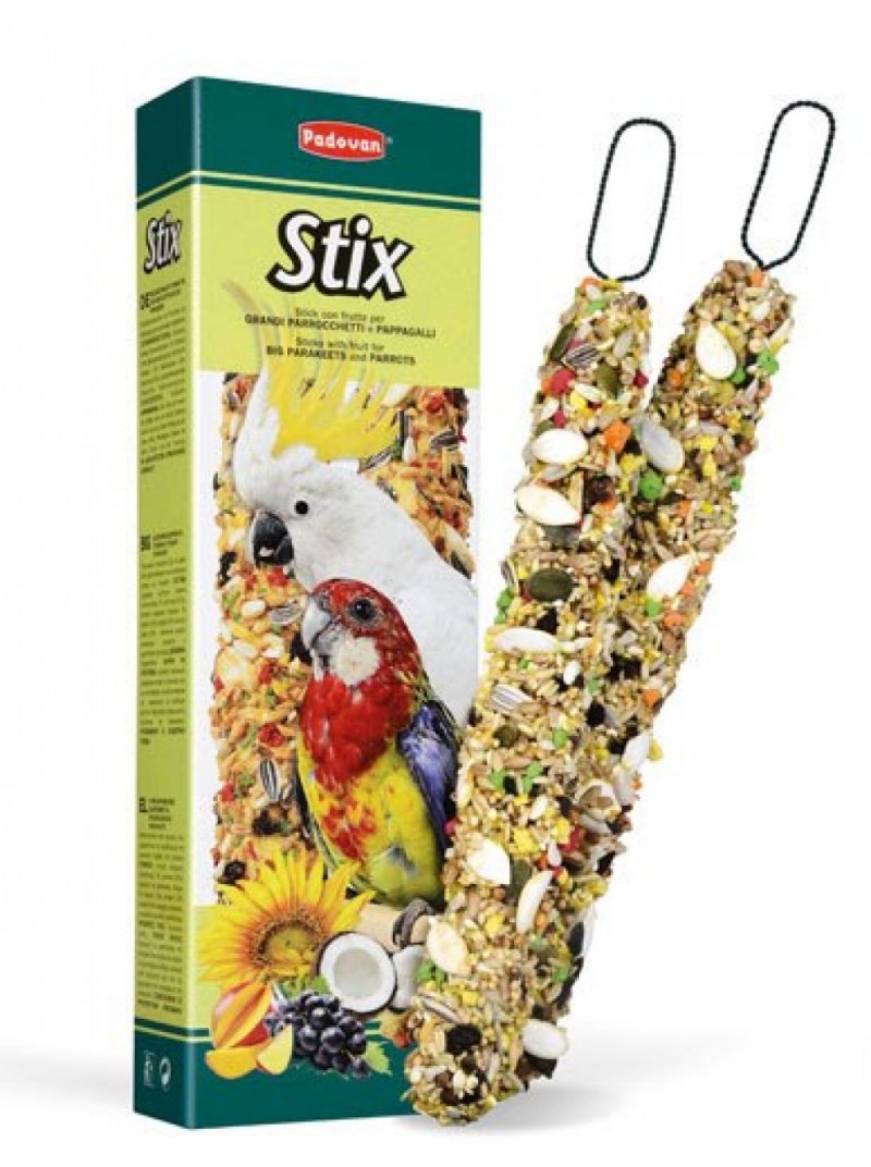 Лакомство для птиц Padovan Stix Fruit для средних попугаев фруктовые