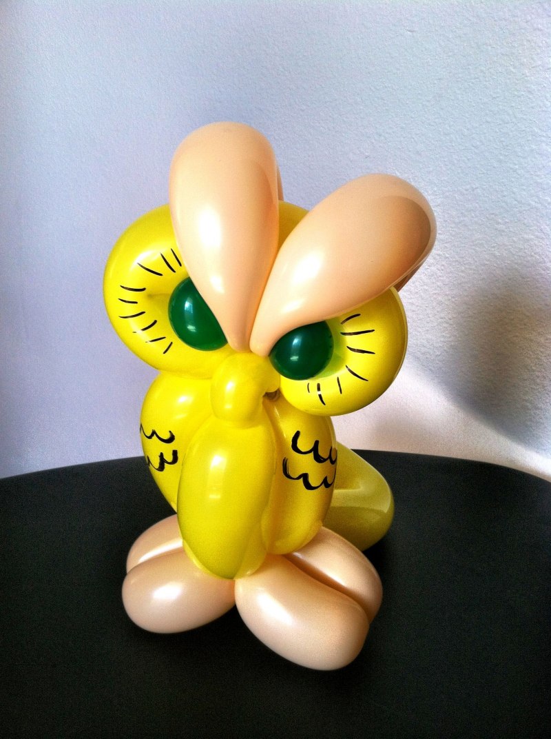 Сова из шаров маленькая