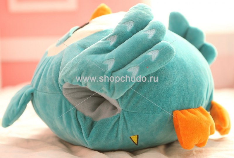 Сова игрушка плед и подушка
