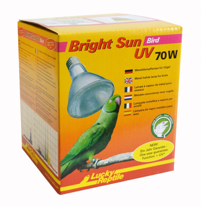 Лампа Lucky Reptile УФ для птиц Bright Sun Bird 70вт