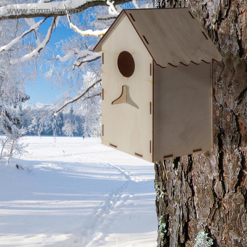 Скворечник Bird домик с планкой 23х22х32см