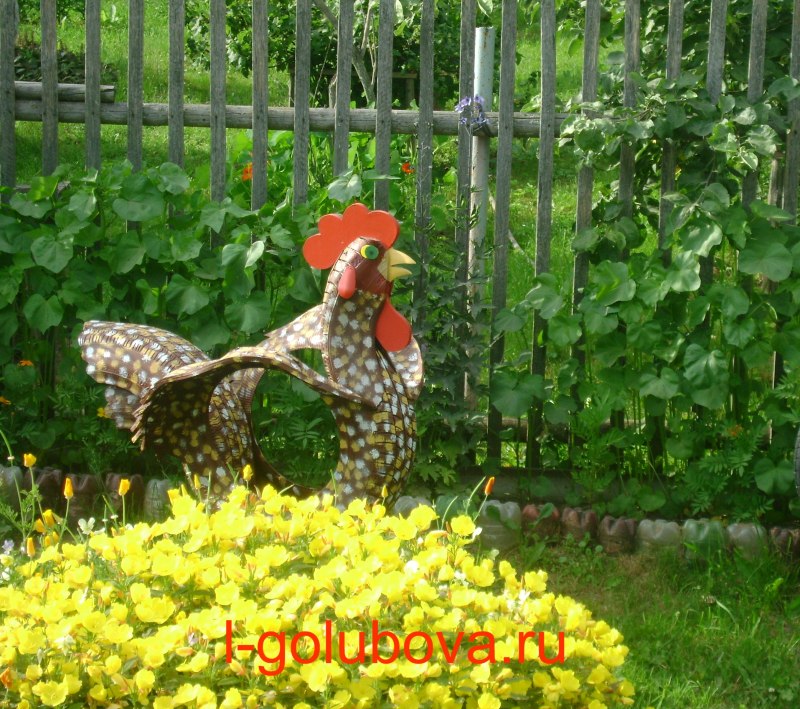 Курица своими руками для сада