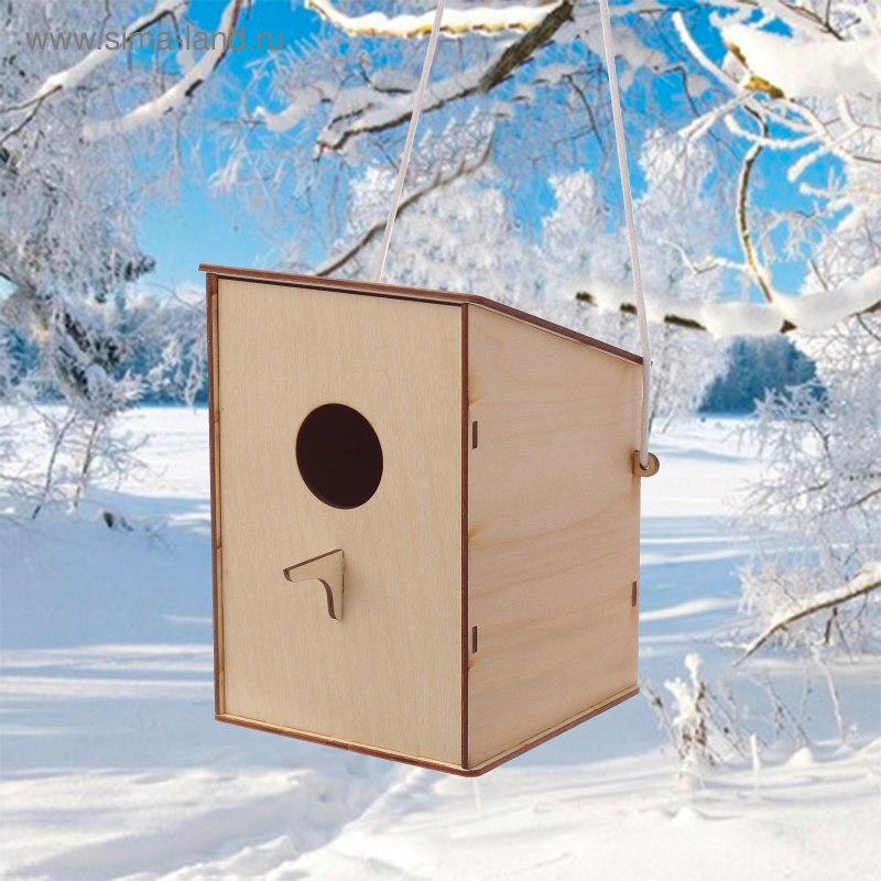 Скворечник Bird домик с планкой 23х22х32см