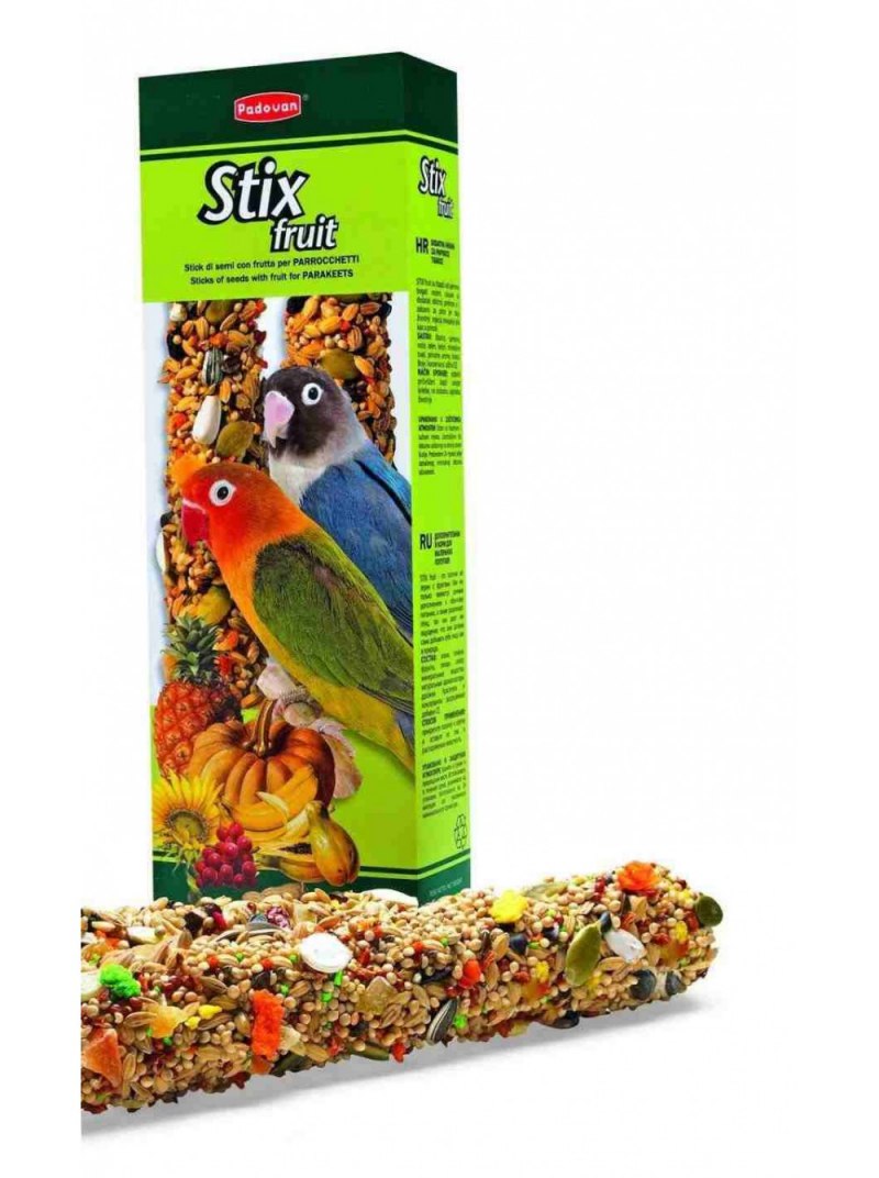 Лакомство для птиц Padovan Stix Fruit для средних попугаев фруктовые