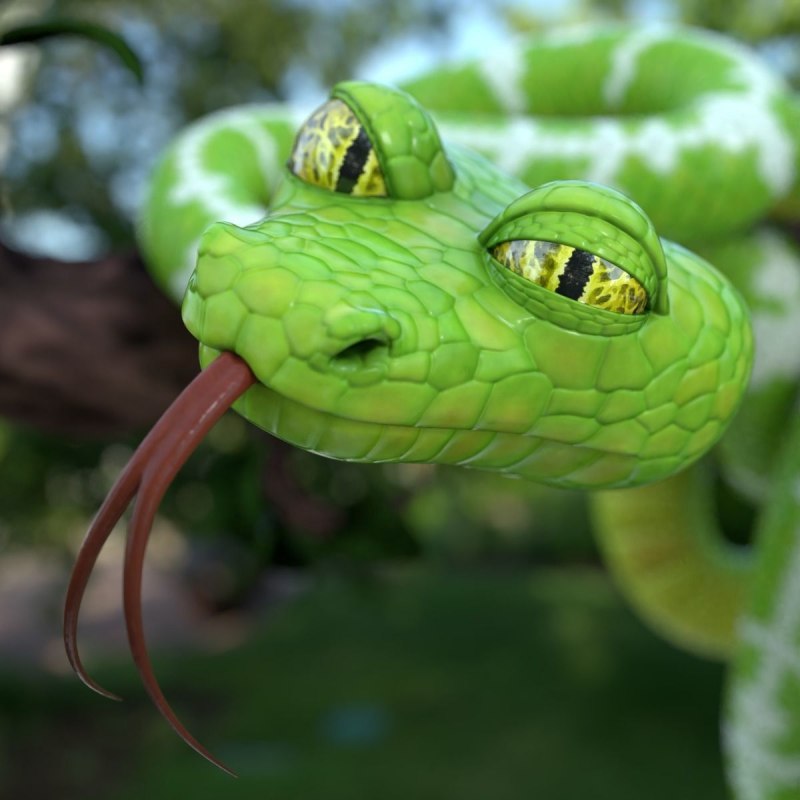 Двухголовая белая змея