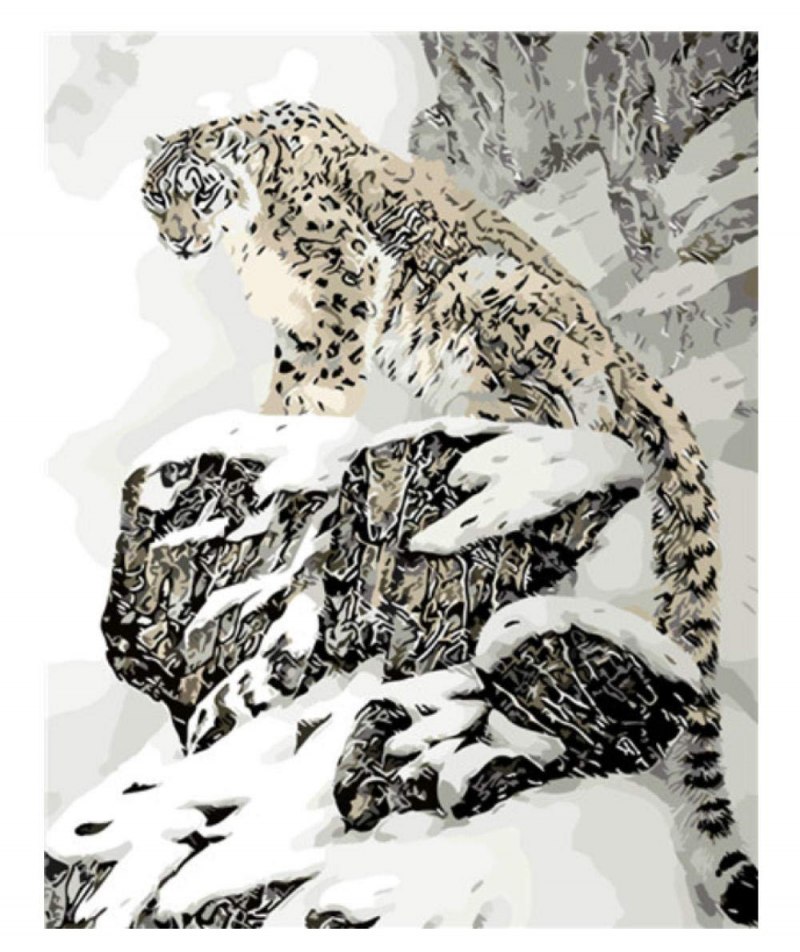 Снежный Барс с барсятами