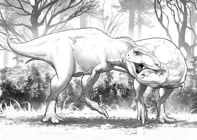 Мапузавр против тиранозавра