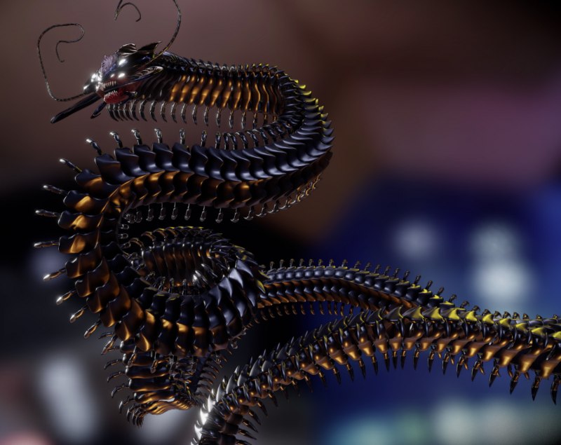 Монстр многоножка сколопендра